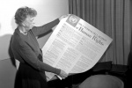 Eleanor Roosevelt with the Universal Declaration of Human Rights. Photo: US Administration 1949.